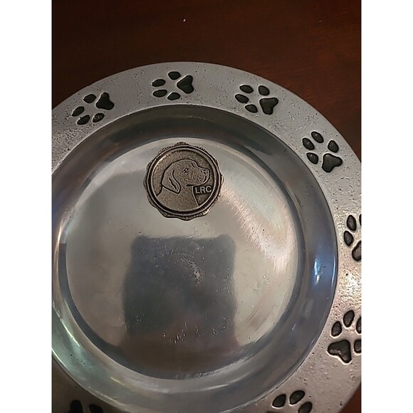 LRC Pewter Award Plate By Pewtarex 5.75" Paw Prints Logo - Picture 2 of 4